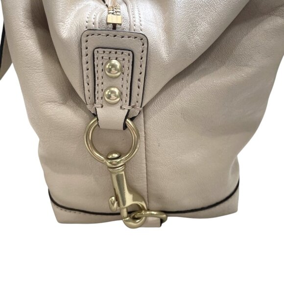 COACH Ashley Front Pleat Leather Convertible Satchel Shoulder Bag  -  F15445 - Picture 6 of 13